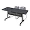 Kobe Rectangle FlipTop Table, 72" W, 29" H, Laminate Top, Gray MKFTM7230GY44GY - alternate 1